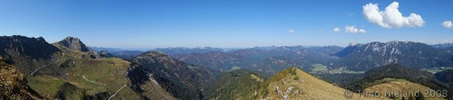 Blick von der Hochplatte im Karwendel
