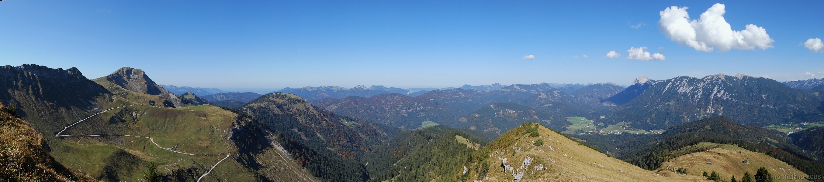 Blick von der Hochplatte im Karwendel
